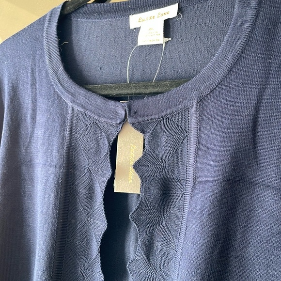 NWT 🦋3/40 LUXXE LANE Rayon Spring Cardigan (XL) - Picture 4 of 13